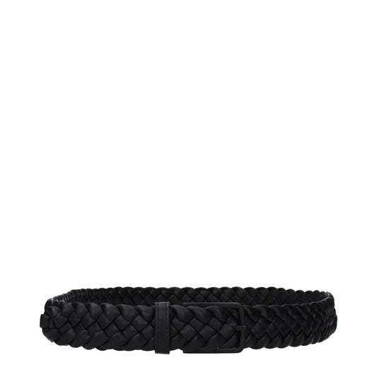 Bottega Veneta Men's Braided Leather Belt - Black