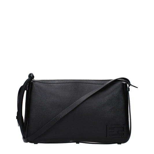 Fendi Black Leather Crossbody Bag for Men