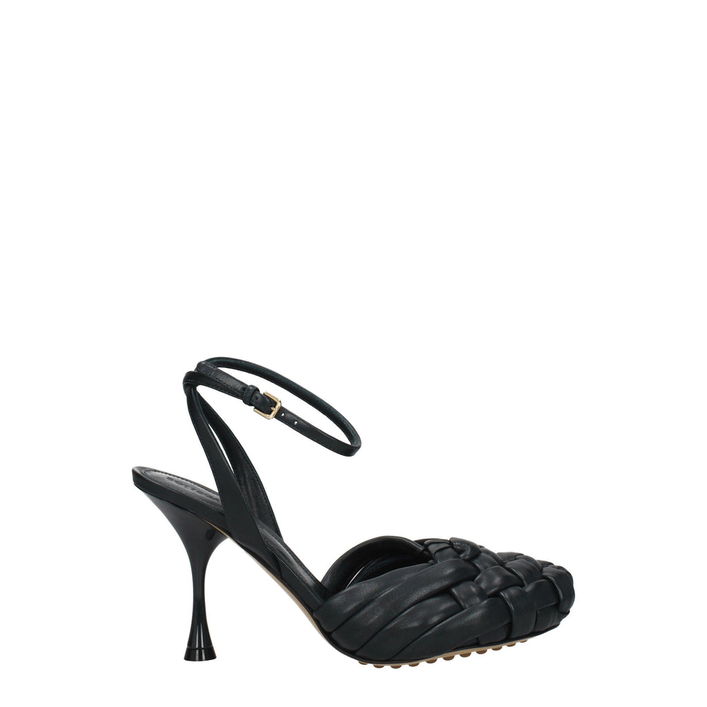 Bottega Veneta Padded Leather High Heels – Black