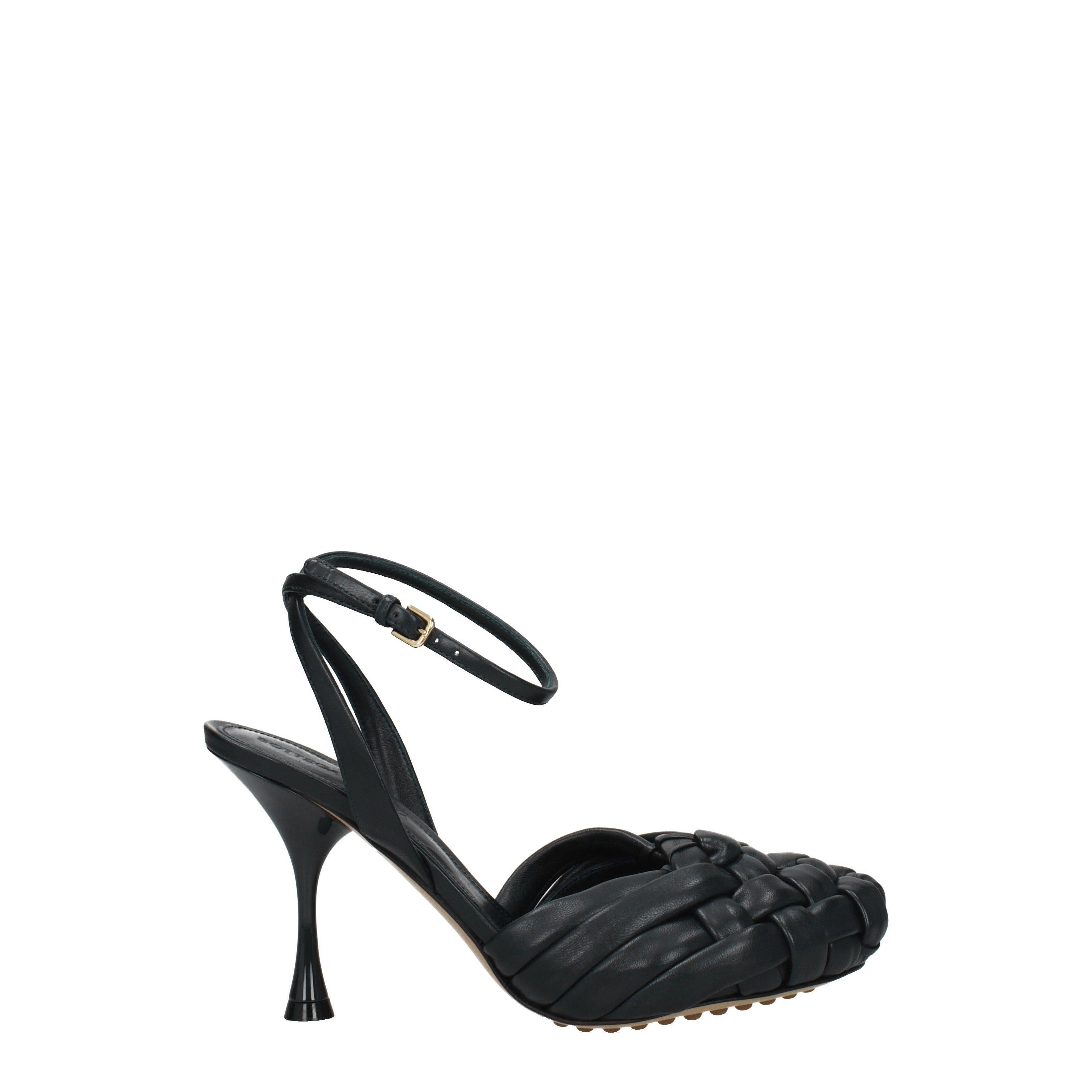 Bottega Veneta Padded Leather High Heels – Black