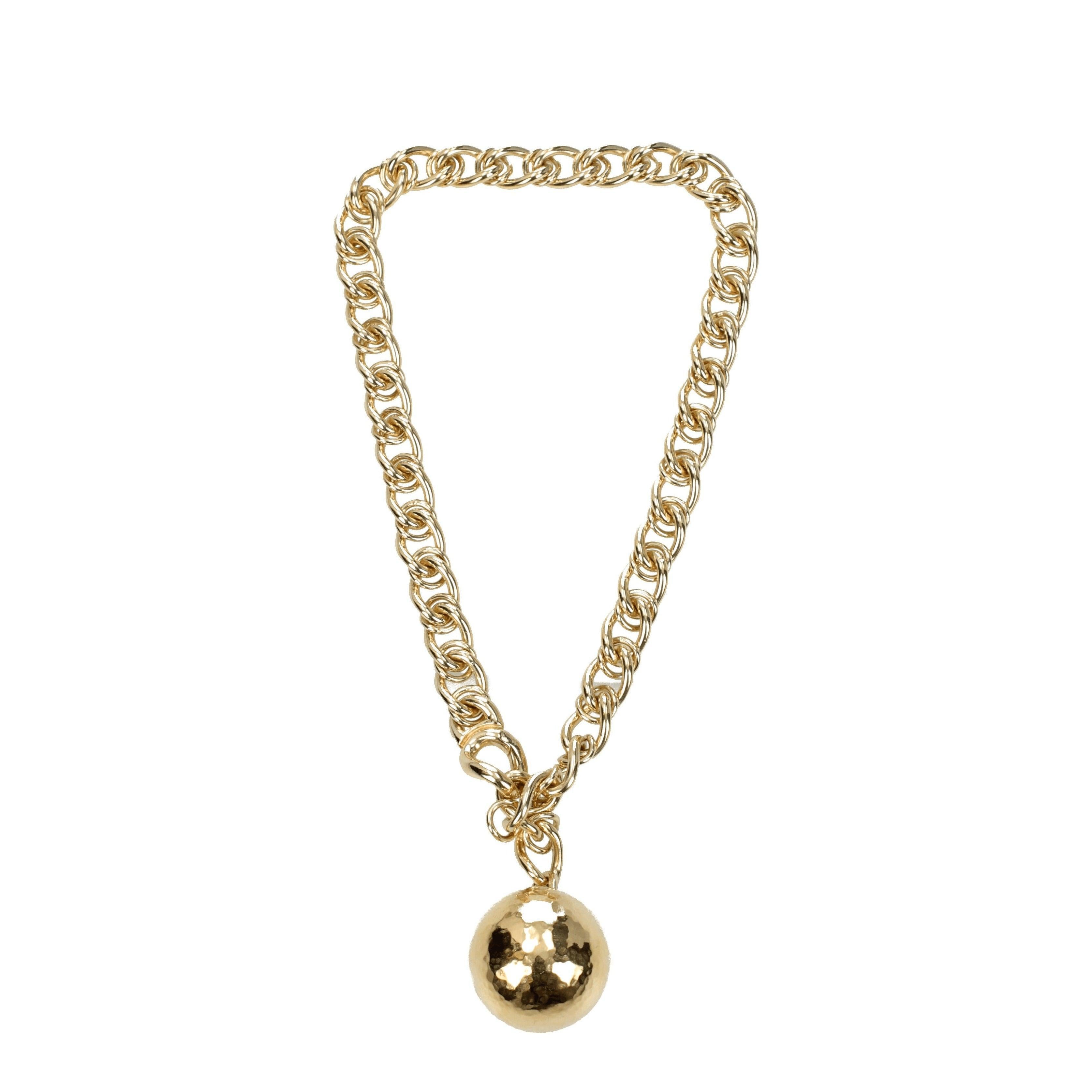 Bottega Veneta Chain Bracelet with Sphere Pendant