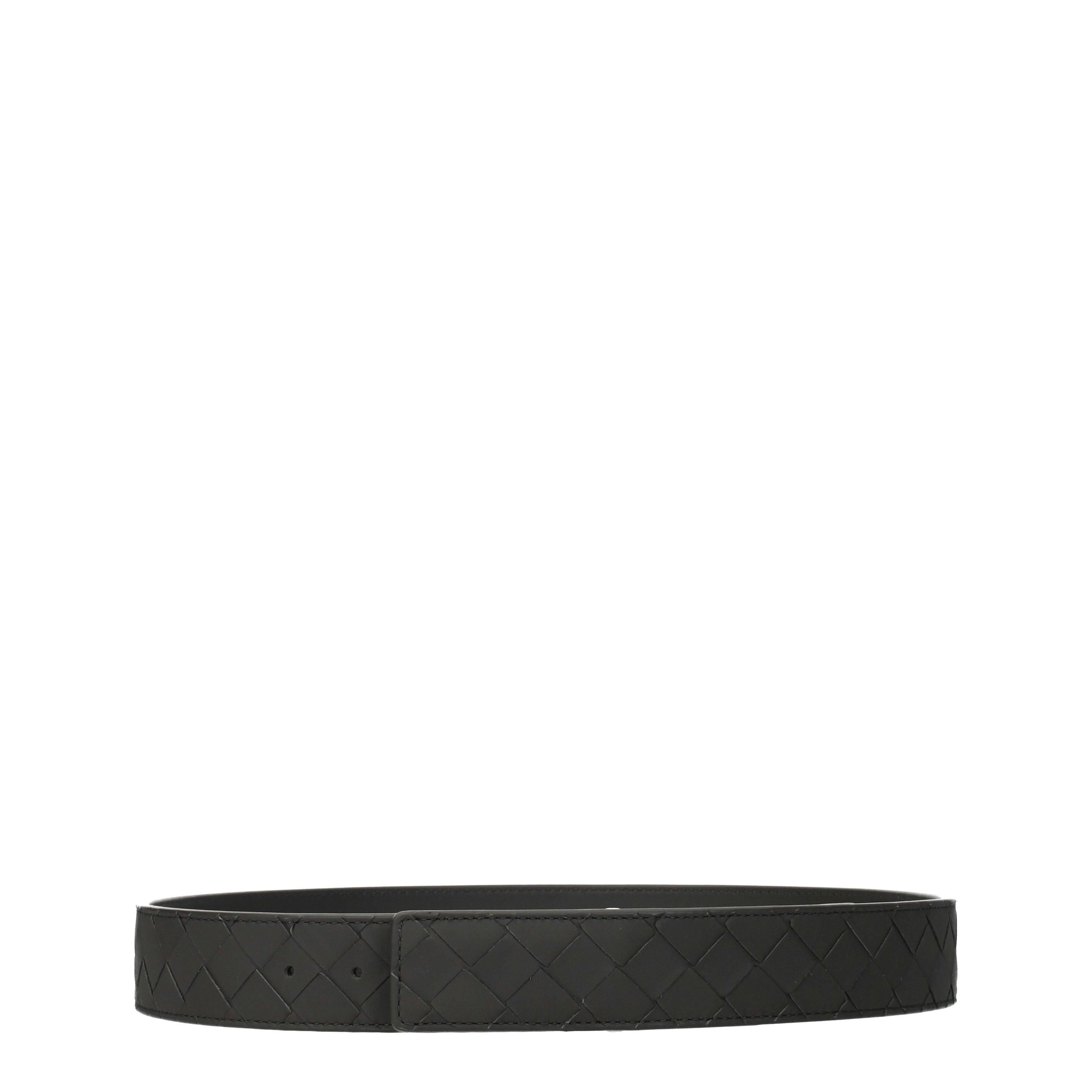 Bottega Veneta Men's Intrecciato Silent Luxury Leather Belt Main image
