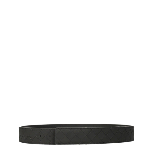 Bottega Veneta Men's Intrecciato Silent Luxury Leather Belt