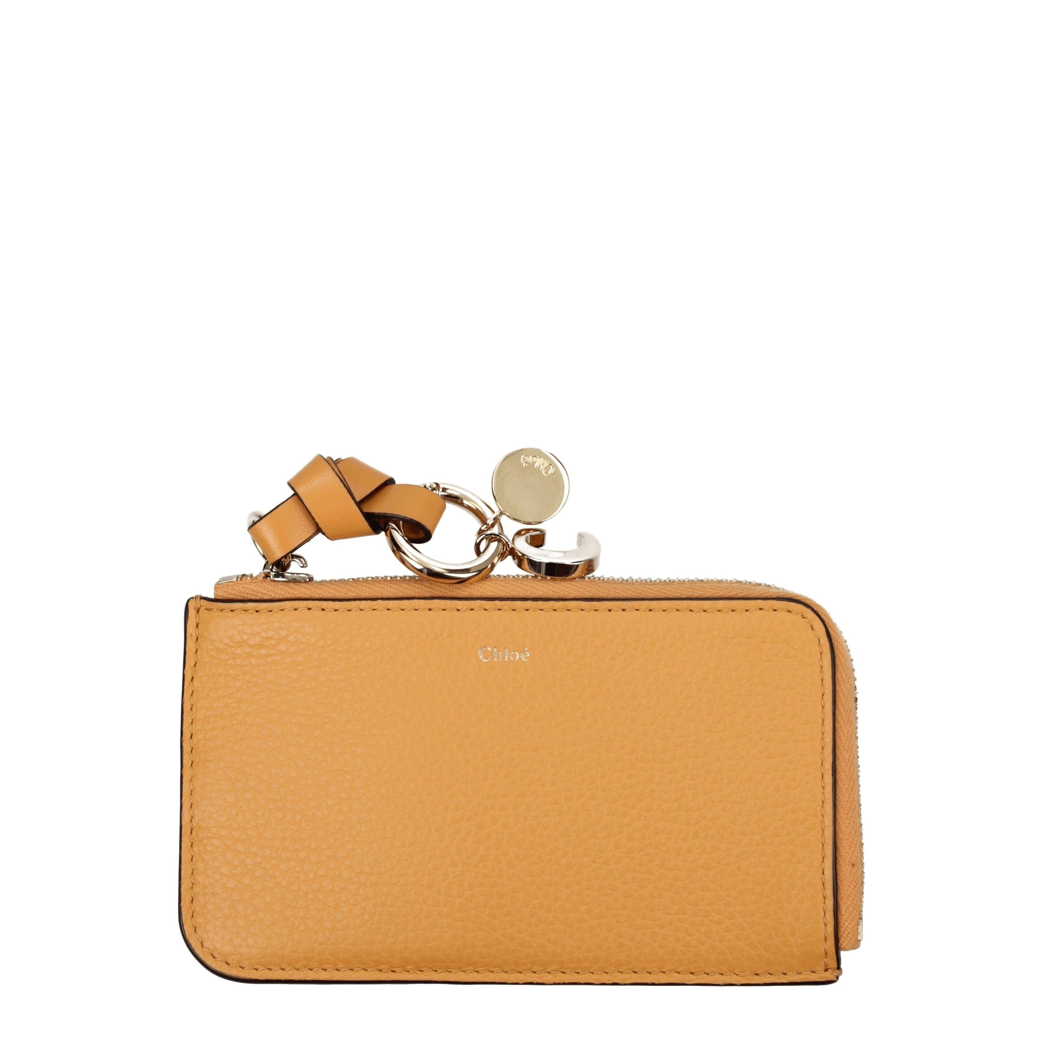 Chloé Compact Leather Wallet – Arancione Edition Main image