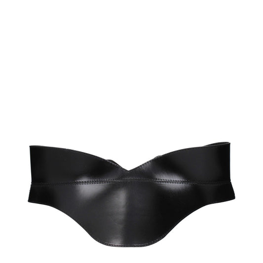 Alexander McQueen Black Belt with Silver Details