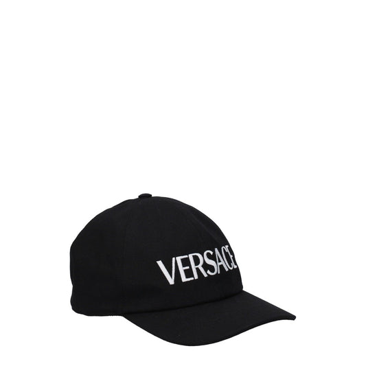 Versace Black and White Cotton Hat