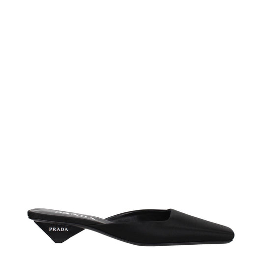 PRADA Nero Leather Square Toe Heel Shoes