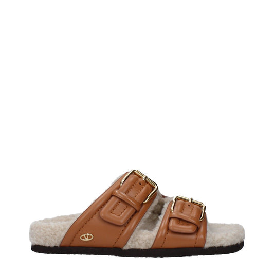 Valentino Garavani Brown & Almond Open Toe Sandals