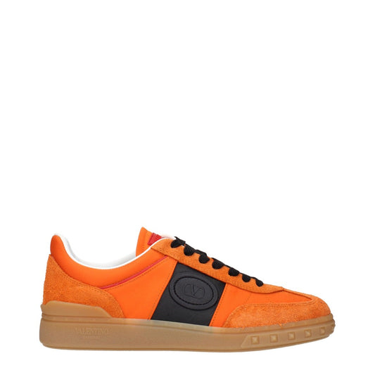 Valentino Garavani Beige and Ivory Leather Suede Sneakers