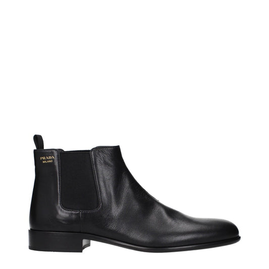 Prada Nero Round-Toe Leather Shoes