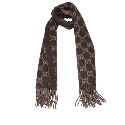 Gucci Cashmere Scarf – Grigio / Nero