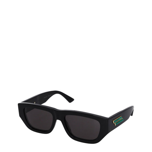 Bottega Veneta Black and Grey Acetate Sunglasses