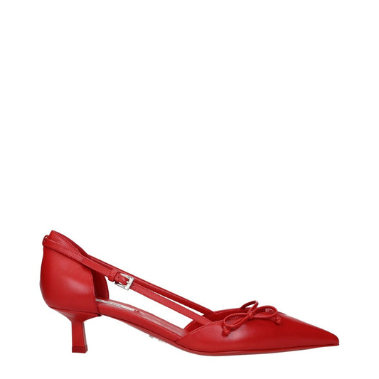 Prada Nero Pointed Toe Buckle Heels