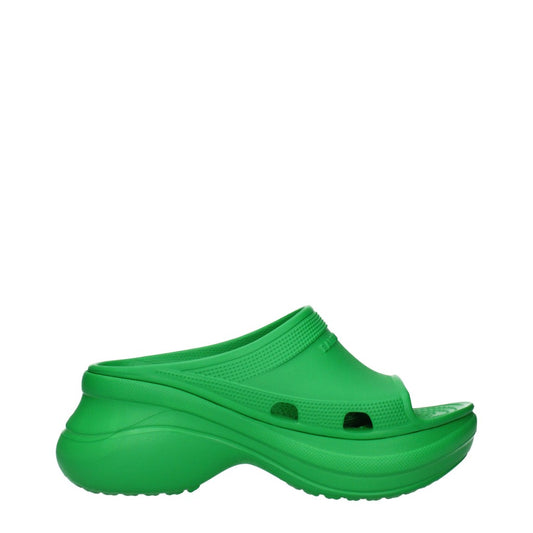 Balenciaga Green Open Toe High Heel Sandals