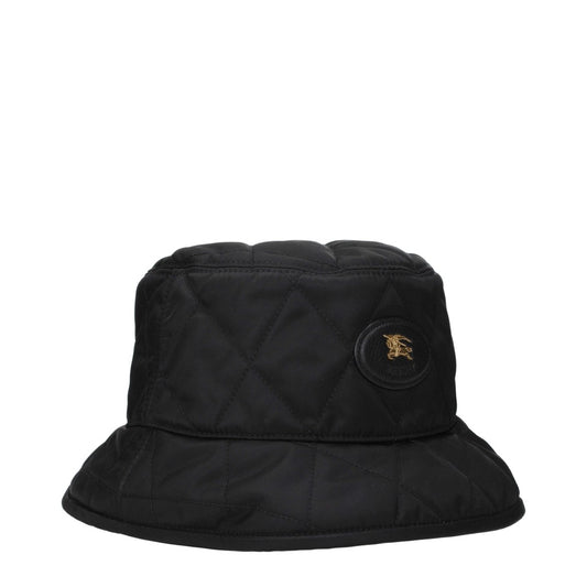 Burberry Black Nylon and Leather Hat