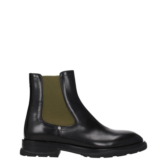 Alexander McQueen Black & Khaki Leather Shoes