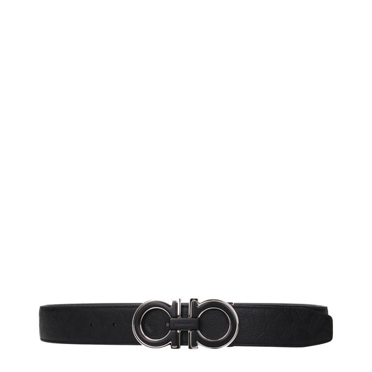 Salvatore Ferragamo Black and Grey Belt