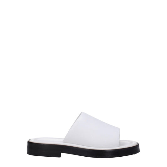 Salvatore Ferragamo White Leather Open Toe Sandals