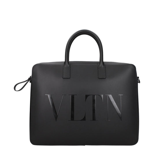 Valentino Garavani Black Leather Shoulder Bag