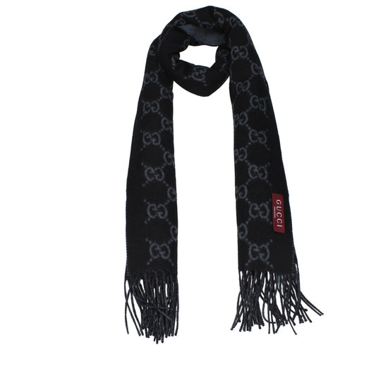 Gucci Cashmere Scarf – Grigio / Nero