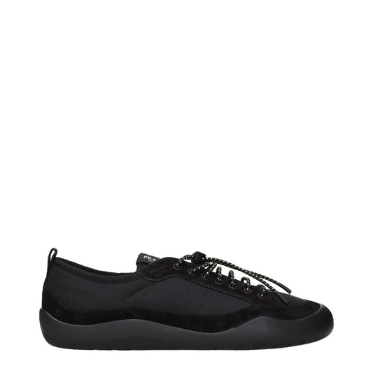 Prada Nero Fabric and Suede Sneakers