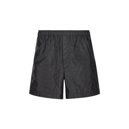 Valentino Garavani Black Polyamide Swim Trunks