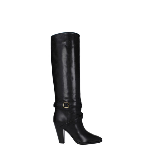 CELINE Black Leather Pointed Toe Heels