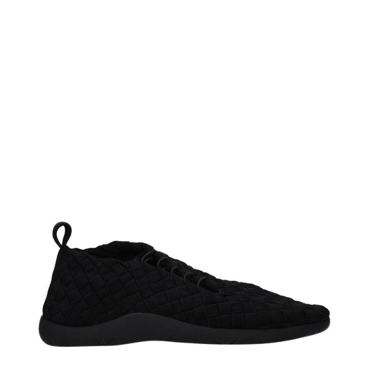 Bottega Veneta Black Leather and Fabric Pointed Shoes