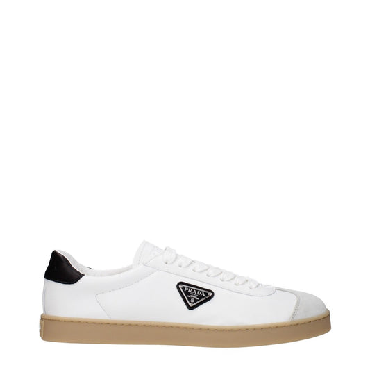 Prada Leather and Suede Sneakers – White / Blue