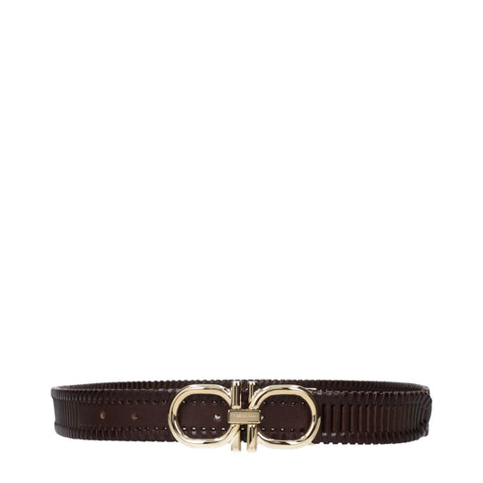Salvatore Ferragamo Brown Italian Leather Belt