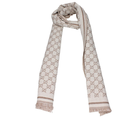 Gucci Beige / Avorio Wool Blend Scarf