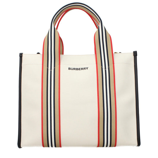 Burberry Tote Bag – Beige / Black Fabric and Leather