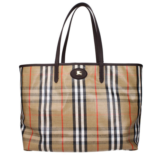Burberry Beige Fabric and Leather Tote