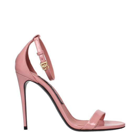 Dolce & Gabbana Purple Open Toe Leather Sandals