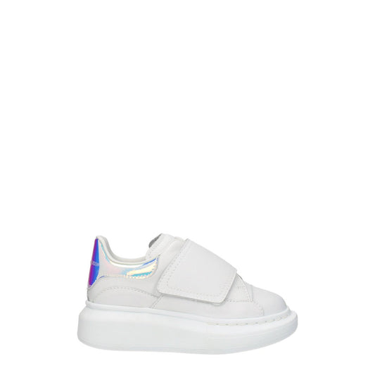 Alexander McQueen Leather Sneakers – White / Silver