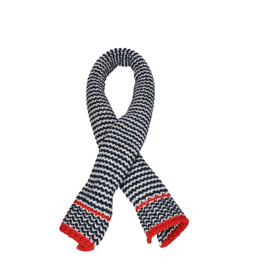 Bottega Veneta Wool Scarf – Blue / Red