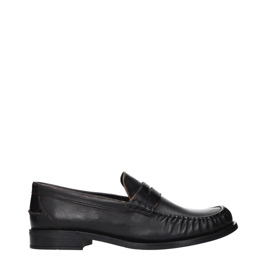 Prada Rounded-Toe Loafer – Nero / Cuoio Leather