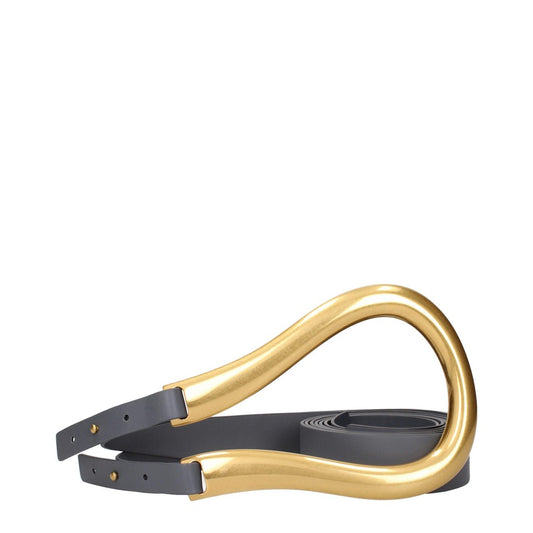 Bottega Veneta Grey Belt with Gold Details