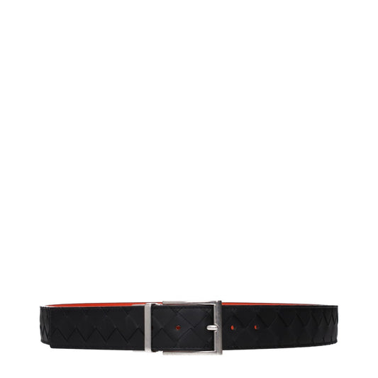 Bottega Veneta 3.5 cm Belt – Black / Orange