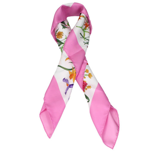 Gucci Silk Foulard – Beige / Rosa