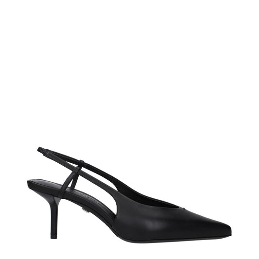 Max Mara Black Leather Pointed Heels