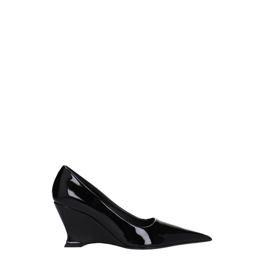 Salvatore Ferragamo Black Patent Leather Pointed Pumps