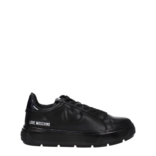Love Moschino Black Leather and Patent Shoes