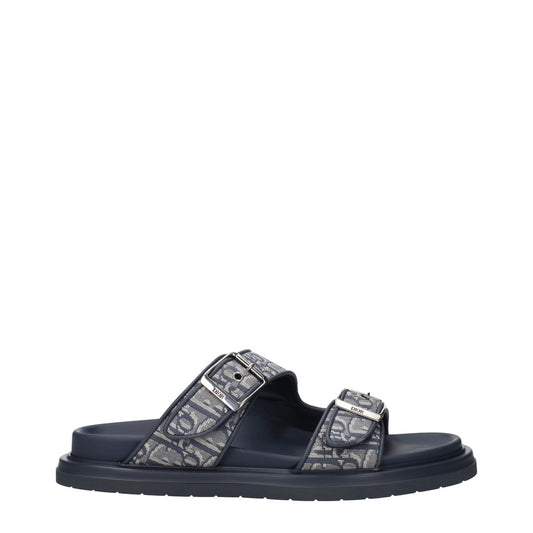 Christian Dior Grey and Aviation Blue Open Toe Sandals