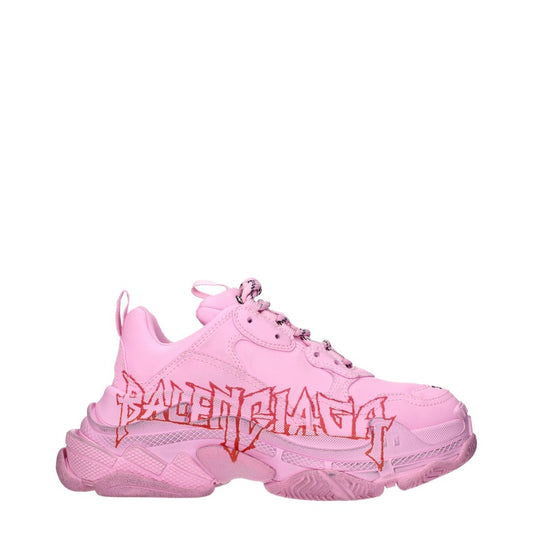 Balenciaga Lace-Up Sneakers – Pink / Black