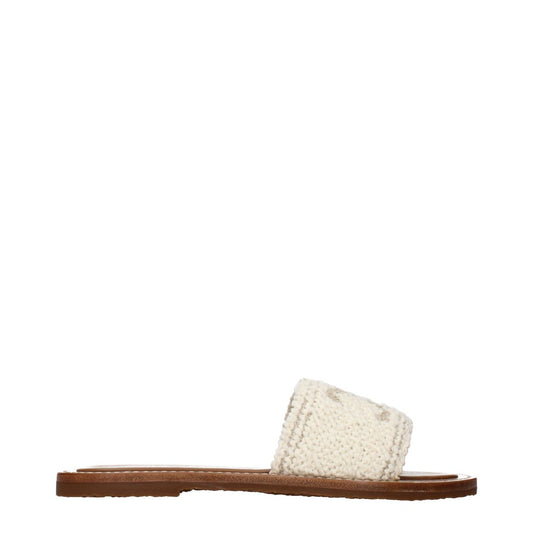 CELINE Open Toe Leather Sandals – Beige / Ecru