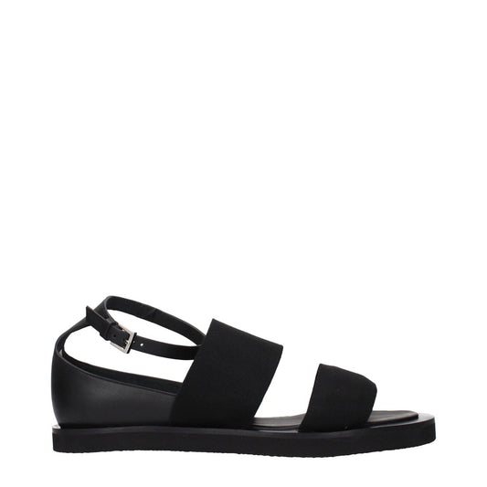 Max Mara Nero Fabric and Leather Sandal