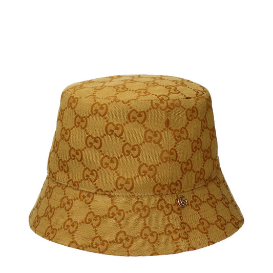 Gucci Beige and Rosa Fluo Cotton Blend Hat