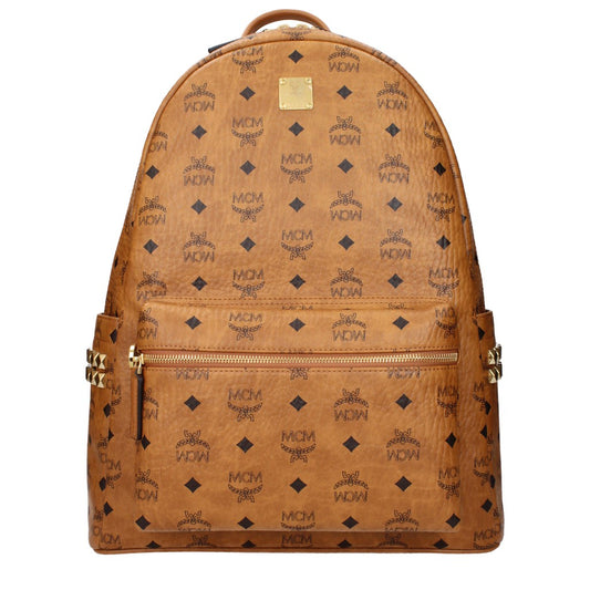 MCM Cognac and Marrone Monogram Backpack