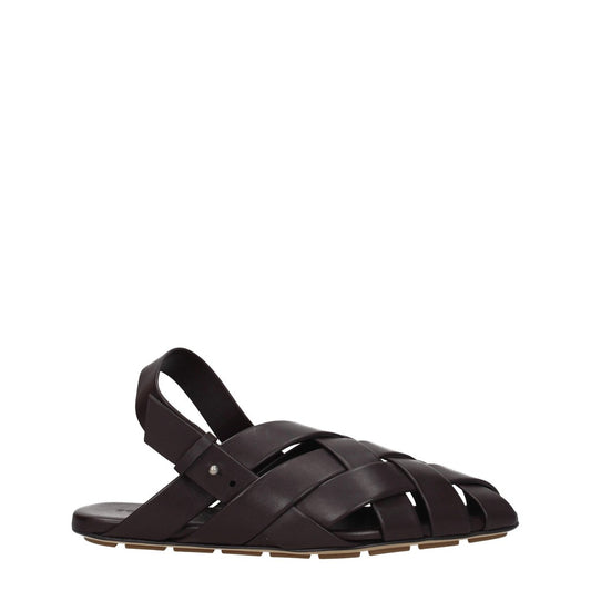 Bottega Veneta Brown Leather Open Toe Sandals